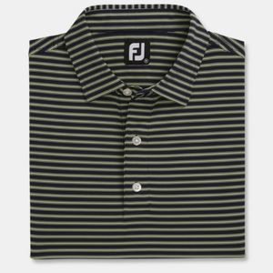 Men's Green & Navy Striped FootJoy Polo